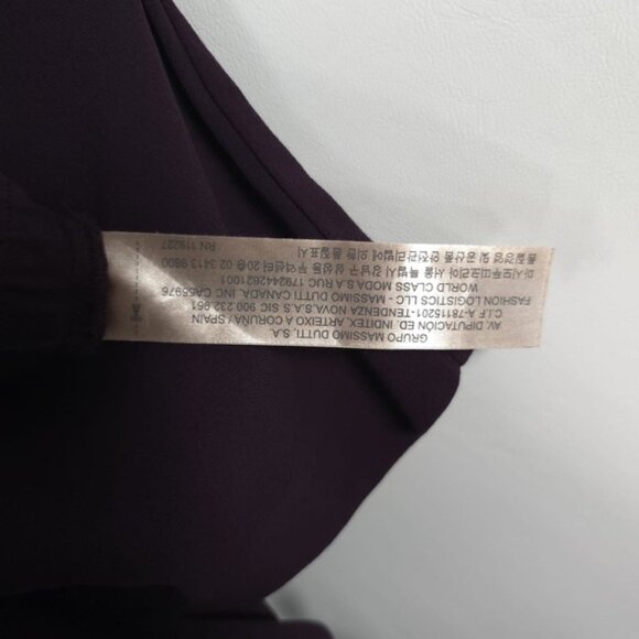 Massimo Dutti Women’s Romper Overall Jumpsuit Purple Plum Pockets Viscose Size 4 - Picture 11 of 13